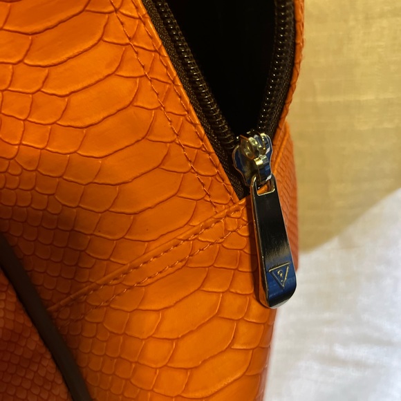 Guess large duffle tote bag orange tan cream - Picture 7 of 10